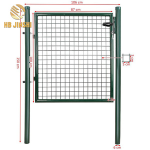 Hebei Jinshi 100x100 cm Pulver beschichtete grüne Farbe Garten draht Zaun Tor Rasen Eingangs bereich Tor Hof Gartentor - Product Image 1