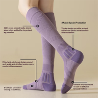 Chaussettes de compression pour la course à pied, hauteur genou, 20-30 mmHg, pour femmes et hommes, soutien pour la gym et la randonnée