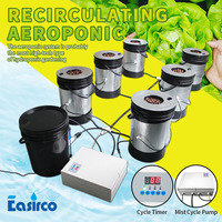 Système d'aéroponie à recirculation avec 6 seaux ronds de 5 gallons. Systèmes de culture hydroponique Cloner Bucket, fabrication sur mesure acceptable