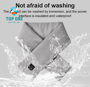 TopOne Écharpe chauffante intelligente pour le cou Gris d'hiver avec massage au graphène USB pour femmes et hommes - Product Image 4