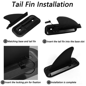 Autonomy Surf Fin Tail Rudder Upper Plate Base Nylon Fiber Reinforced Black CH-18 - Product Image 4