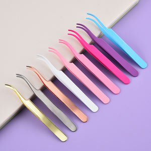 高品質まつげエクステツール、90度ファイバーチップ付き、カスタマイズ可能なプライベートエクステンションピンセット - Product Image 2