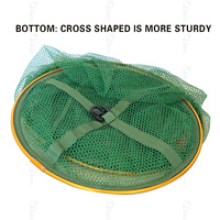 Panier d'appâts de pêche flottant pliable en maille pliable portable Cage de stockage d'appâts de pêche capturés vivants 540g 110cm filet en nylon