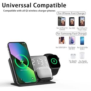 Nuevo <span class=keywords><strong>Cargador</strong></span> Inalámbrico 4 en 1 Transfronterizo 2026 W-928 para Teléfono, <span class=keywords><strong>Smartwatch</strong></span>, Auriculares y Reloj, Carga Rápida de 15W, <span class=keywords><strong>5</strong></span> Entradas de Temperatura - Product Image 4