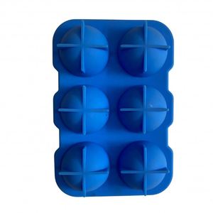 Moule à glaçons sphériques en silicone à six cavités, sans BPA, facile à démouler, pour whisky, cocktails et boissons, idéal pour le congélateur - Product Image 4