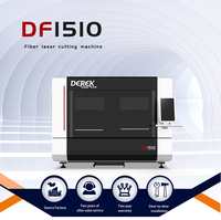 Máquina de Corte Láser de Fibra CNC de Alta Precisión Tipo Pórtico Derek 1510, Gabinete Completamente Cerrado, Refrigeración por Agua, Fuji, para Láminas Metálicas
