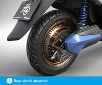 Moto Carguero à essence 150cc monocylindre refroidi par air, moteur sans balais Euro 4 EEC, scooter moto avec freins à disque