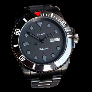 Reloj Mecánico Black Knight de 40 mm con Correa de Acero de Tres Eslabones, Doble Calendario, Puntero, Zafiro, Miyota, 200 m - Product Image 3