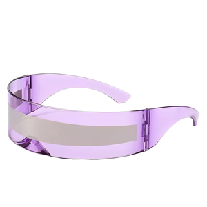 Lunettes <span class=keywords><strong>Cyberpunk</strong></span> Esthétique Futuriste Monobloc avec Bandeau INS pour Photographie de Rue, Voyages, Fêtes, Boutiques et Magasins de Cadeaux - Product Image 4