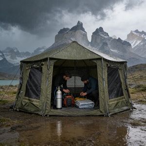 Carpa de Paraguas Automática Portátil con Cobertura Impermeable para Acampar y Viajar - Product Image 1