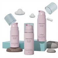 Botol Plastik PET 100ml 120ml 150ml, Botol Pompa Busa Pembersih Wajah Isi Ulang, Plastik Kosong, Sentuhan Lembut, Matte Pink