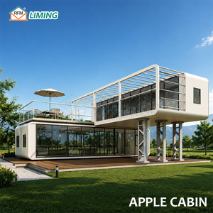 Cabaña <span class=keywords><strong>Apple</strong></span> Preensamblada, Casa Modular Resistente a la Intemperie para Glamping con Ventanas de Vidrio de Gran Vista Personalizadas para Estancias Vacacionales - Product Image 1