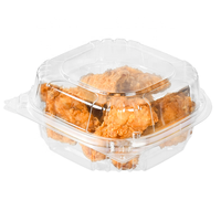 Boîte d'emballage pour hamburger à emporter en PET recyclé transparent de 6 pouces de la marque Lesui Square, conteneur alimentaire en plastique jetable