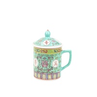 Tasse à café en céramique de style Jingdezhen RZPW01-ABC, famille rose, longue durée de vie