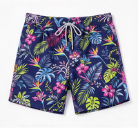 Shorts de bain pour hommes imprimés avec des motifs marins personnalisés, séchage rapide, cordon de serrage, taille élastique, shorts de plage d'été