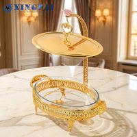 XINGPAI Ensemble de plats de buffet en forme d'oeuf en métal de haute qualité en verre Ellipse plats de chauffe-plats chauffe-plats chauffe-plats