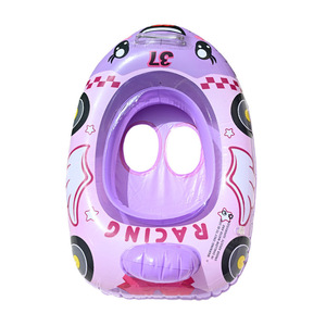 TANYOZHE Anillo de natación inflable de 60x45cm con diseño de coche de carreras de dibujos animados para niños, ayuda para flotar en la piscina - Product Image 4