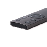 Télécommande universelle infrarouge grise avec base en métal aluminium, portée de 10 m, 13 boutons pour téléviseur, haut-parleur et projecteur