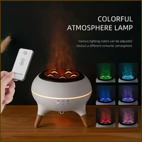 Diffuseur d'huiles essentielles et humidificateur d'air dynamique en forme de méduse 350 ml avec télécommande et 7 lumières nocturnes colorées pour chambre à coucher
