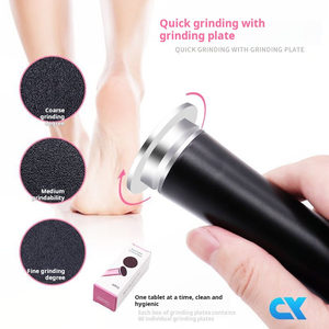 Appareil électrique rechargeable USB pour éliminer les callosités des pieds, lime à pieds en acier inoxydable, machine à poncer, soin des pieds, élimination des peaux mortes - Product Image 3