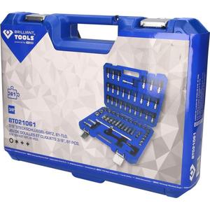 BRILLIANT TOOLS - BT021061 Juego de enchufes de 3/8 ''(61 piezas) -EAN 4042146775042 JUEGOS DE TRINQUETE Y TOMAS 3/8" - Product Image 4
