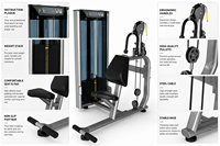 Máquina de Ejercicios Abdominales Comercial para Fortalecer el Core y Entrenar Músculos; Máquina Abdominal Sentada Adecuada para Uso en Gimnasios