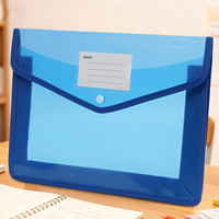 Organizador de Documentos Transparente de PP con Botón a Presión, Carpeta de Archivos de Oficina para A5, Carpeta de Archivos Vertical A4