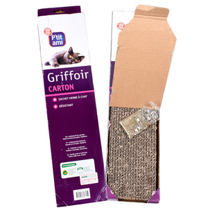 Rascador de gato moderno personalizado, papel corrugado sostenible más nuevo, Sisal de felpa, relleno de hierba gatera, juguete para gato, cartón de árbol para gato - Product Image 3