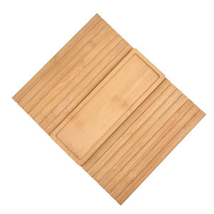 Vassoio Portaoggetti in Legno Ecologico a Singolo Strato per Bracciolo del Divano, Cucina, Bagno e Soggiorno, per Cibo, Bevande e Utensili - Product Image 4