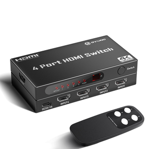 Conmutador HDMI SYONG Premium 4 en 1, 4K30Hz, HDMI 1.4, HDCP1.3, <span class=keywords><strong>HDR</strong></span>, 3D, Dolby Vision, con Control Remoto IR, para TV LED, PS4, PC, Monitor, Laptop - Product Image 1