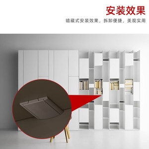 Three-Layer Zinc Alloy Plastic Board Support for Connecting Furniture Cabinets Wardrobes-Durable <b>Shelf</b> Connectors Easy - Product Image 3