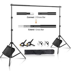 Support de fond de scène photo DB SH 2000x3000MM en alliage d'aluminium avec extension de barre transversale pour studio vidéo - Product Image 2