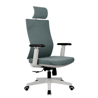 Chaise de bureau pivotante ergonomique à dossier haut MEET&CO, moderne, avec accoudoirs réglables et fonctions extensibles