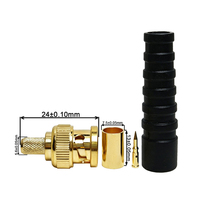WSARK 12G-SDI BNC avec RG59, connecteurs entièrement plaqués or et gaine de protection pour câble coaxial RG59