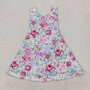 Conjuntos de Skorts Deportivos sin Mangas con Flores para Bebés Niñas, Vestidos a Juego hasta la Rodilla - Product Image 4
