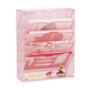 Hanging Wall <b>File</b> Organizer 6 Tier Wall Mounted <b>File</b> Holder Document Wall Organizer Magazine Organization - Product Image 2