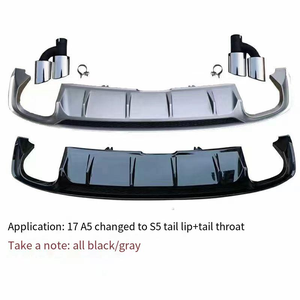 Adatto per <span class=keywords><strong>Audi</strong></span> RS3 RS4 RS5 RS6 RS7 Spoiler Posteriore Kit Carrozzeria in Fibra di Carbonio Secca Universale Labbro Paraurti Posteriore Diffusore Posteriore - Product Image 2
