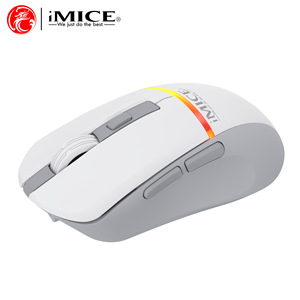 <span class=keywords><strong>Mouse</strong></span> <span class=keywords><strong>Gaming</strong></span> nirkabel Sensor optik ergonomis 6 tombol, aksesori komputer ringan RGB bercahaya dapat diprogram Mode ganda - Product Image 5