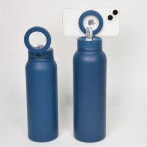 प्रचार मुक्त नमूना 24 औंस 32 औंस चुंबकीय जल नौसेना नीली बोतलें वैक्यूम फिटनेस की बोतलें - Product Image 3