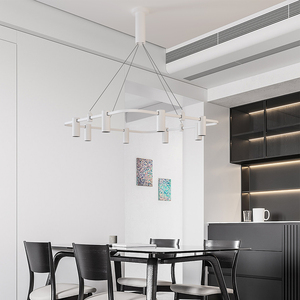 Hotel High-end Brass Track <b>Light</b> Led 24V Low Voltage Chandelier Circular Track Multi-head Decorative <b>Light</b> Modern Chandelier - Product Image 2