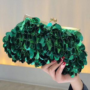 New High-Quality <b>Sequin</b> Clutch Bag Party Shiny Fashion Ladies <b>Handbag</b> Silver Small Square Evening Bag - Product Image 2