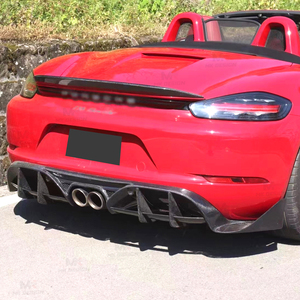 Đối với PORSCHE 718 Cayman Boxster 2016-2019 PD phong cách sợi Carbon phong cách khuếch tán phía sau Chất lượng cao phía sau Bumper Lip Bộ dụng cụ cơ thể - Product Image 6