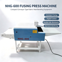 Presse à chaud industrielle automatique pneumatique pour le fusionnement et l'estampage de tissus, avec une largeur de travail de 500-750 mm, pour les t-shirts