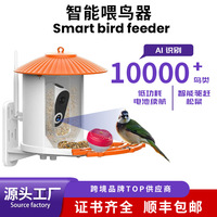 Mangeoire à oiseaux solaire avec caméra, distributeur automatique, surveillance par application, mangeoire à oiseaux détachable, utilisation en extérieur dans la cour