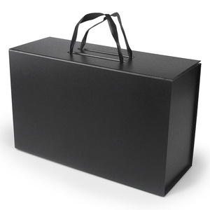 Thời Trang Quần Áo Giày Quà Tặng Bao Bì Hộp Sang Trọng Vàng Logo Các Tông Màu Đỏ Thêm Lớn Gấp Từ Tùy Chỉnh Khởi Động Hộp Với Xử Lý - Product Image 3