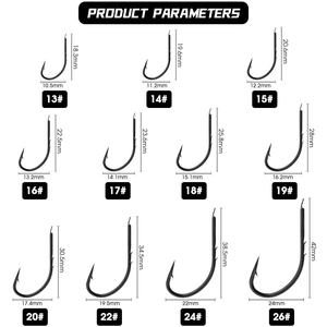 Vente en gros usine Hameçons de pêche porte-appâts à pointe plate en acier à haute teneur en carbone 4X renforcés, avec 2 emmanchures et pointe décalée pour appâts versés - Product Image 2