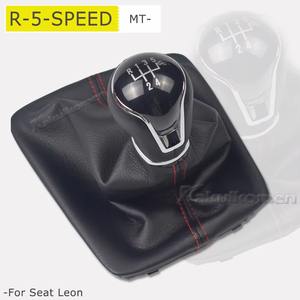 Pomo de Palanca de Cambios Estilo Coche con Funda de Cuero PU para <span class=keywords><strong>Seat</strong></span> León III 3 MK3 5F 2012-2017, 5/6 Velocidades, Estilo Popular - Product Image 2