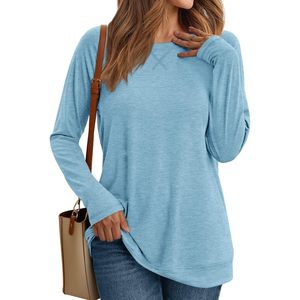 2025 2024 otoño moda mujer satén manga larga Casual Tops ajuste suelto trajes elegantes en tallas XS y XL - Product Image 4