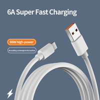 Cable de Datos Tipo C de Fábrica OEM 6A, 3 pies/6 pies, Android 3.0, Cable USB-C 2.0, Carga Rápida de 66 W, Cable USB-A a Tipo C