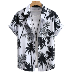 Personnalisable Hommes Décontracté Mode Respirant Resort <span class=keywords><strong>Chemise</strong></span> Hawaïenne Résistant Aux Plis Voyage À Manches Courtes - Product Image 5